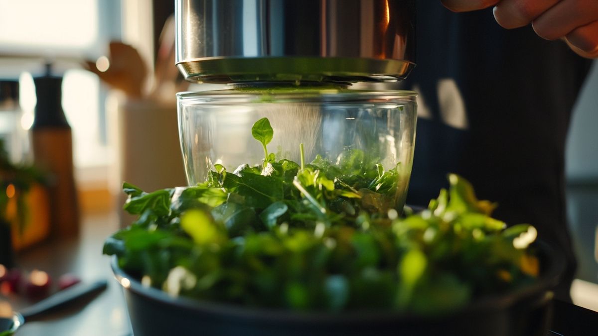 Soupe délicieuse de fanes de radis accompagnée de croustillantes chips d'épluchures
